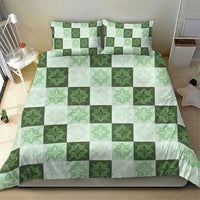 Sage Green Manta Ray Hawaiian Quilt Motif Bedding Set