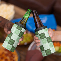 Sage Green Manta Ray Hawaiian Quilt Motif 4 in 1 Can Cooler Tumbler