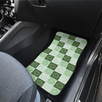 Sage Green Manta Ray Hawaiian Quilt Motif Car Mats