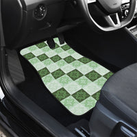 Sage Green Manta Ray Hawaiian Quilt Motif Car Mats