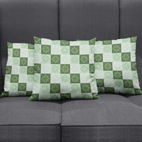 Sage Green Manta Ray Hawaiian Quilt Motif Pillow Cover