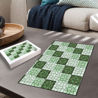 Sage Green Manta Ray Hawaiian Quilt Motif Puzzle