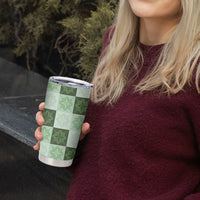 Sage Green Manta Ray Hawaiian Quilt Motif Tumbler Cup
