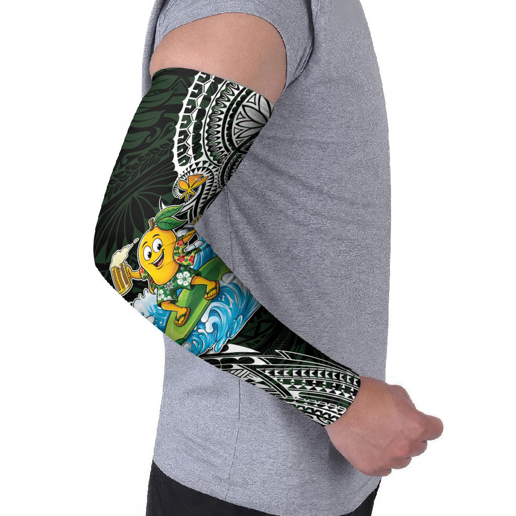 Aloha Hawaii Mango Surfing Arm Sleeves Polynesian Style