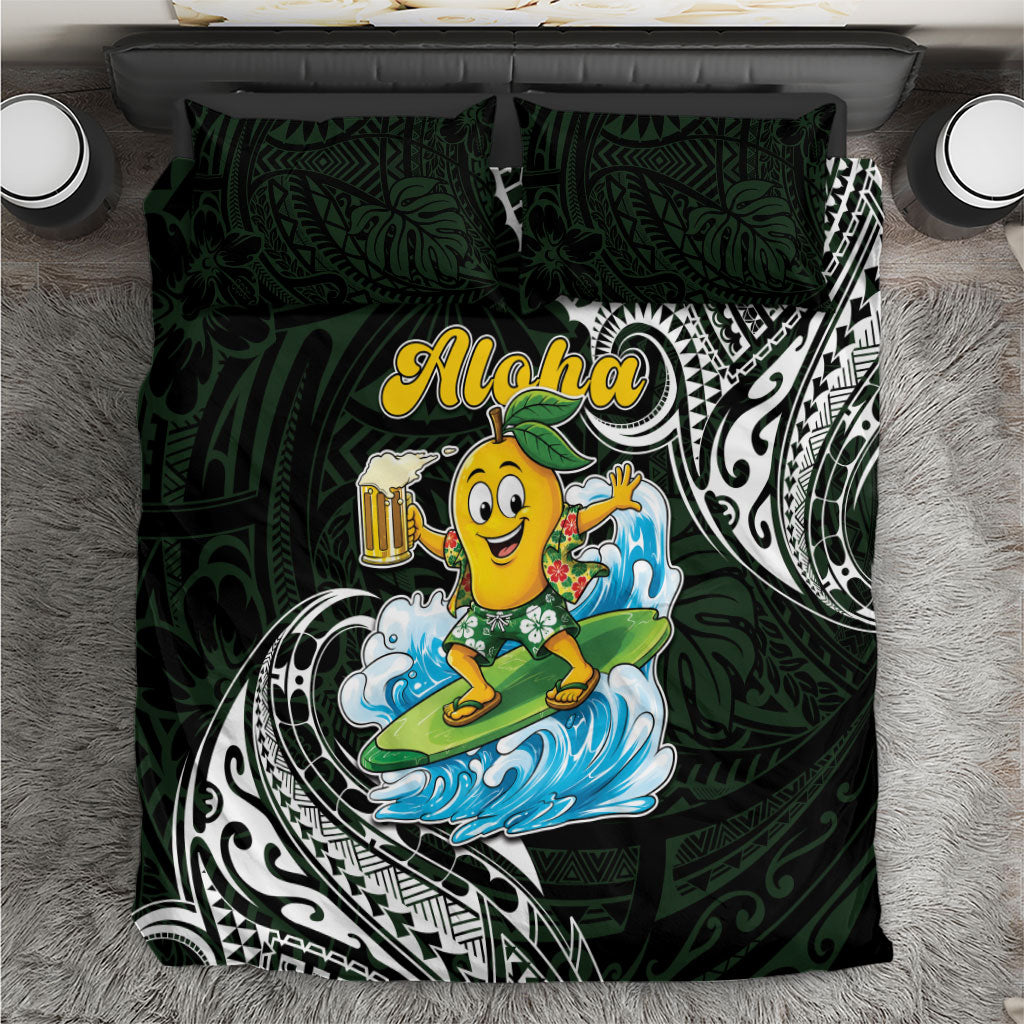 Aloha Hawaii Mango Surfing Bedding Set Polynesian Style