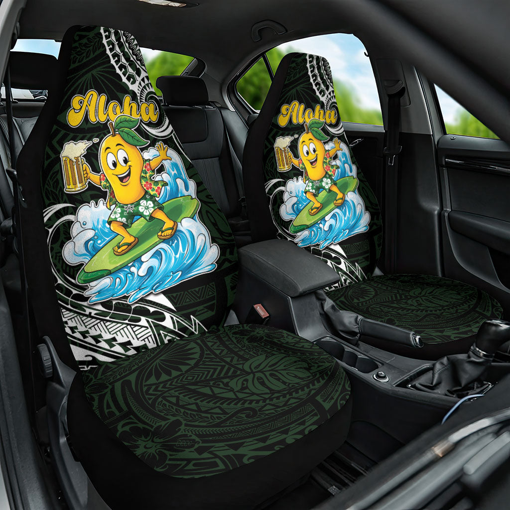 Aloha Hawaii Mango Surfing Car Seat Cover Polynesian Style