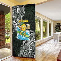 Aloha Hawaii Mango Surfing Door Cover Polynesian Style