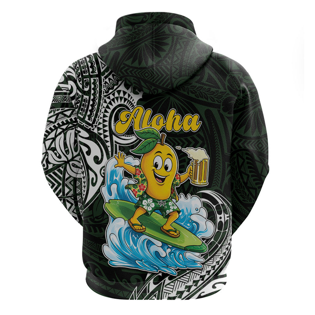 Aloha Hawaii Mango Surfing Hoodie Polynesian Style