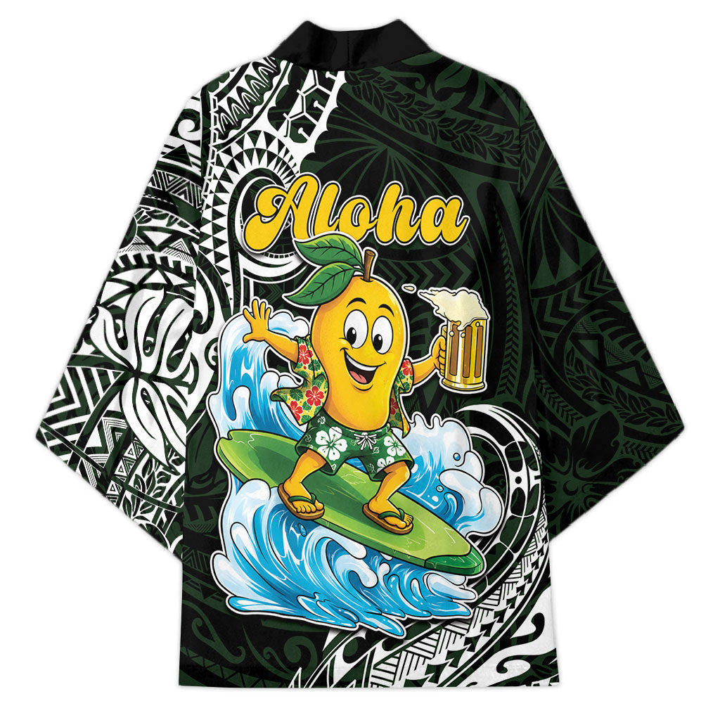 Aloha Hawaii Mango Surfing Kimono Polynesian Style