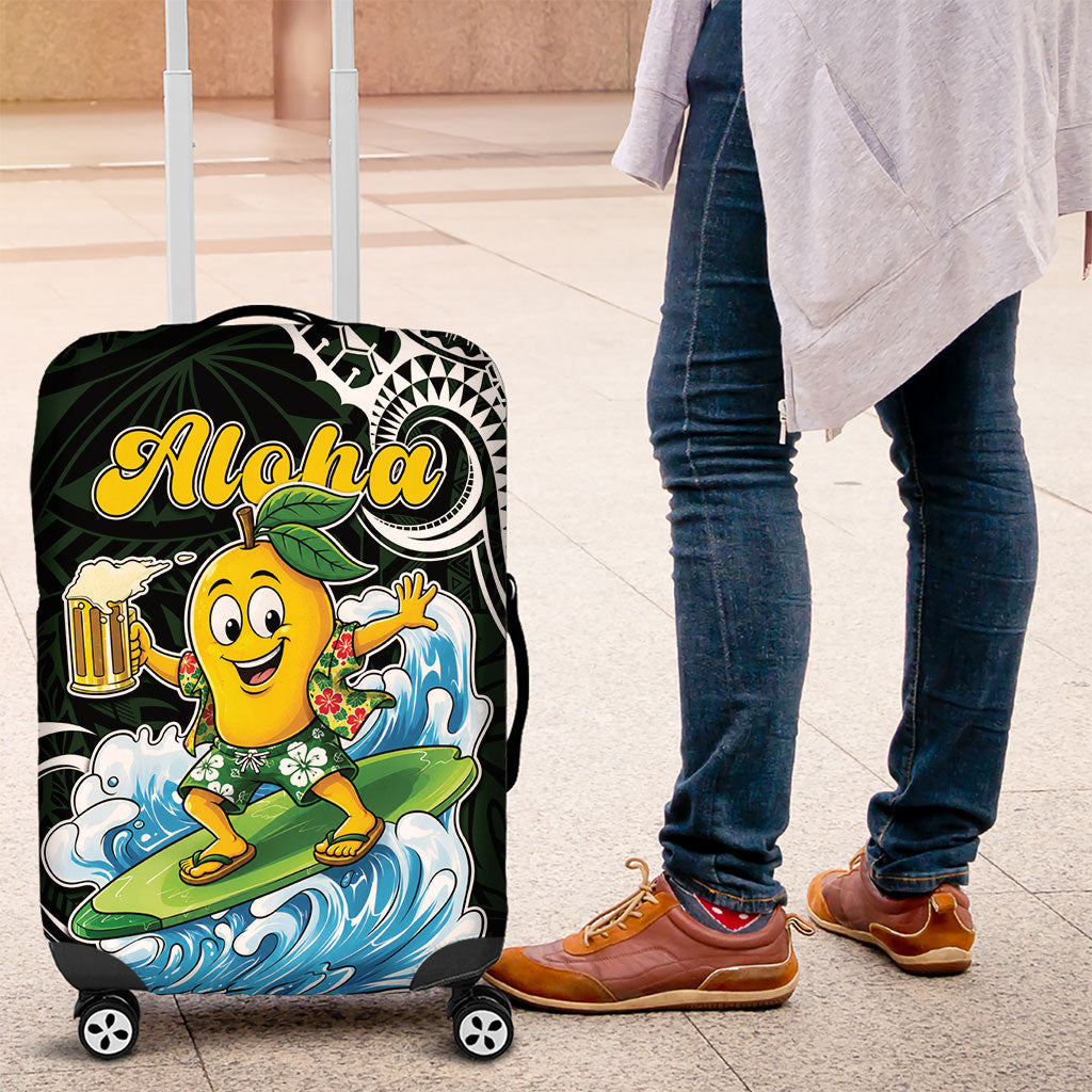 Aloha Hawaii Mango Surfing Luggage Cover Polynesian Style