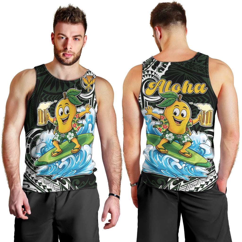 Aloha Hawaii Mango Surfing Men Tank Top Polynesian Style