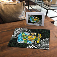 Aloha Hawaii Mango Surfing Puzzle Polynesian Style