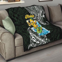 Aloha Hawaii Mango Surfing Quilt Polynesian Style