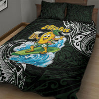 Aloha Hawaii Mango Surfing Quilt Bed Set Polynesian Style