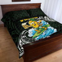 Aloha Hawaii Mango Surfing Quilt Bed Set Polynesian Style