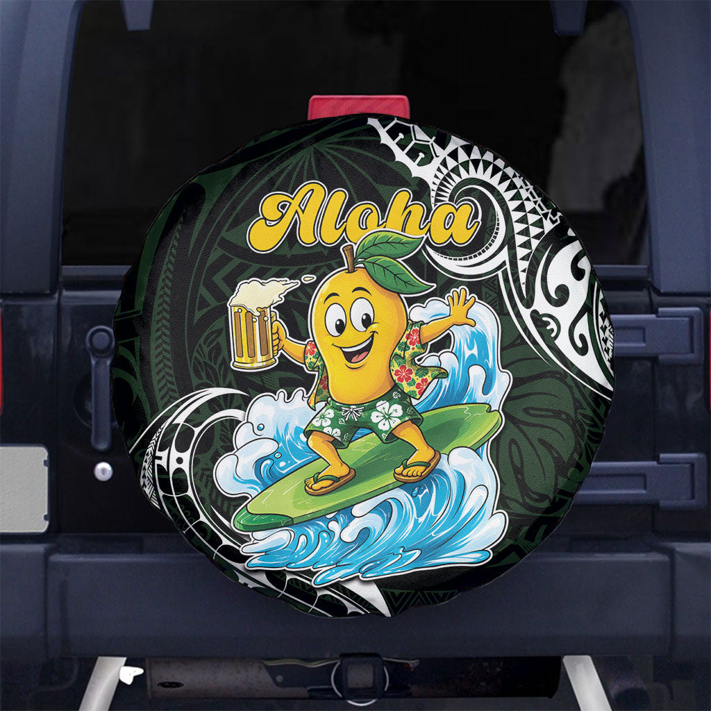 Aloha Hawaii Mango Surfing Spare Tire Cover Polynesian Style