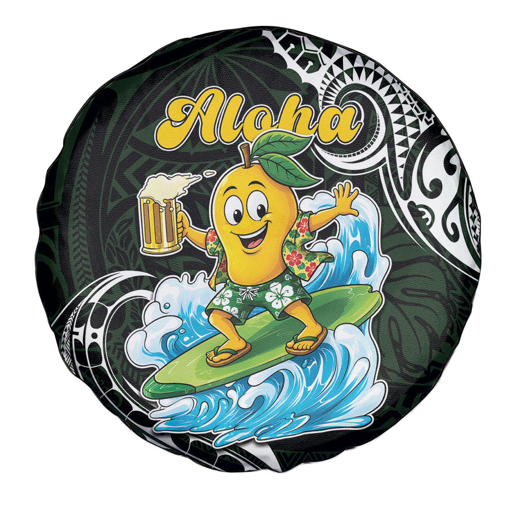 Aloha Hawaii Mango Surfing Spare Tire Cover Polynesian Style