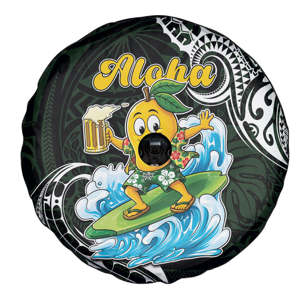 Aloha Hawaii Mango Surfing Spare Tire Cover Polynesian Style
