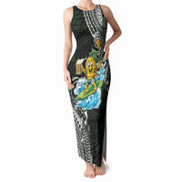 Aloha Hawaii Mango Surfing Tank Maxi Dress Polynesian Style