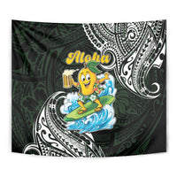 Aloha Hawaii Mango Surfing Tapestry Polynesian Style