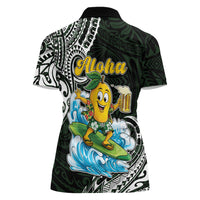 Aloha Hawaii Mango Surfing Women Polo Shirt Polynesian Style