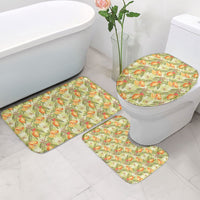 Vintage Hawaii Mango Bathroom Set Yellow Green Hawaiian Palaka