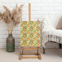 Vintage Hawaii Mango Canvas Wall Art Yellow Green Hawaiian Palaka