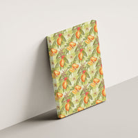 Vintage Hawaii Mango Canvas Wall Art Yellow Green Hawaiian Palaka