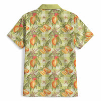 Vintage Hawaii Mango Hawaiian Shirt Yellow Green Hawaiian Palaka