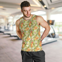 Vintage Hawaii Mango Men Tank Top Yellow Green Hawaiian Palaka