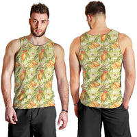 Vintage Hawaii Mango Men Tank Top Yellow Green Hawaiian Palaka