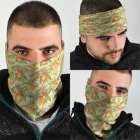 Vintage Hawaii Mango Neck Gaiter Yellow Green Hawaiian Palaka