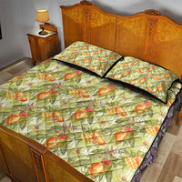 Vintage Hawaii Mango Quilt Bed Set Yellow Green Hawaiian Palaka