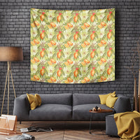 Vintage Hawaii Mango Tapestry Yellow Green Hawaiian Palaka