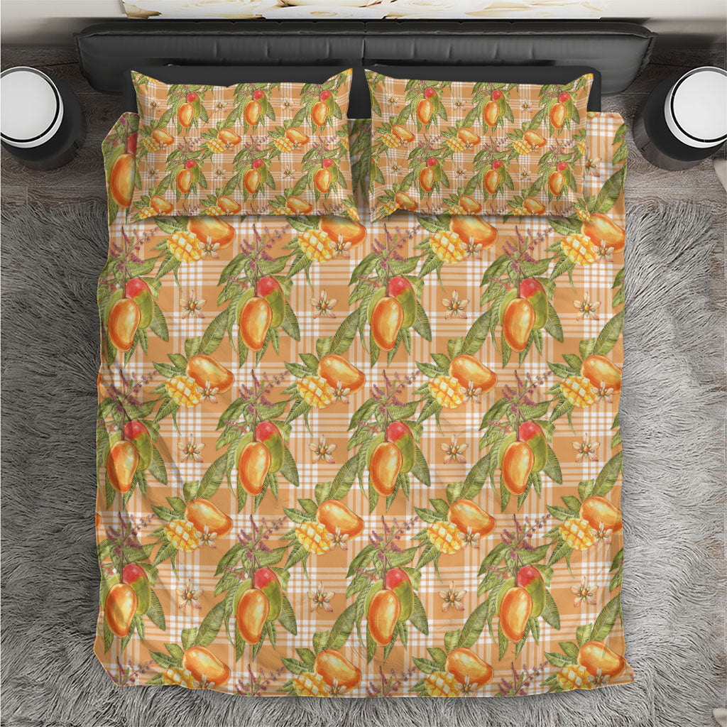 Vintage Hawaii Mango Bedding Set Coral Hawaiian Palaka