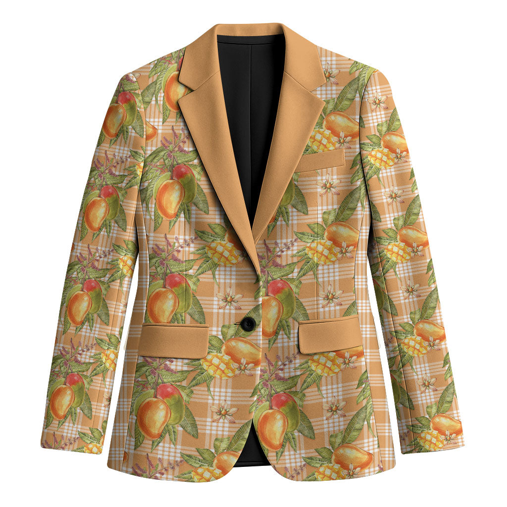 Vintage Hawaii Mango Blazer Coral Hawaiian Palaka
