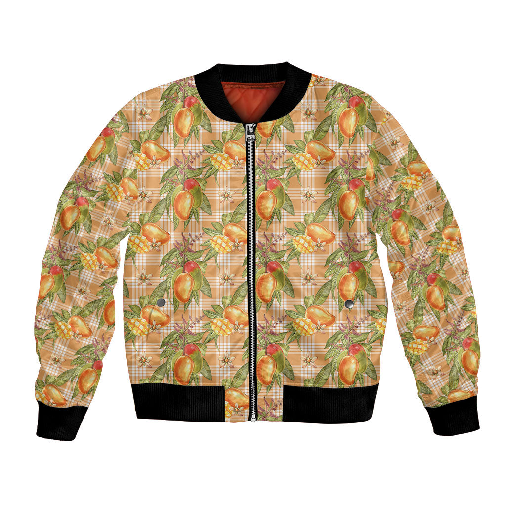 Vintage Hawaii Mango Bomber Jacket Coral Hawaiian Palaka