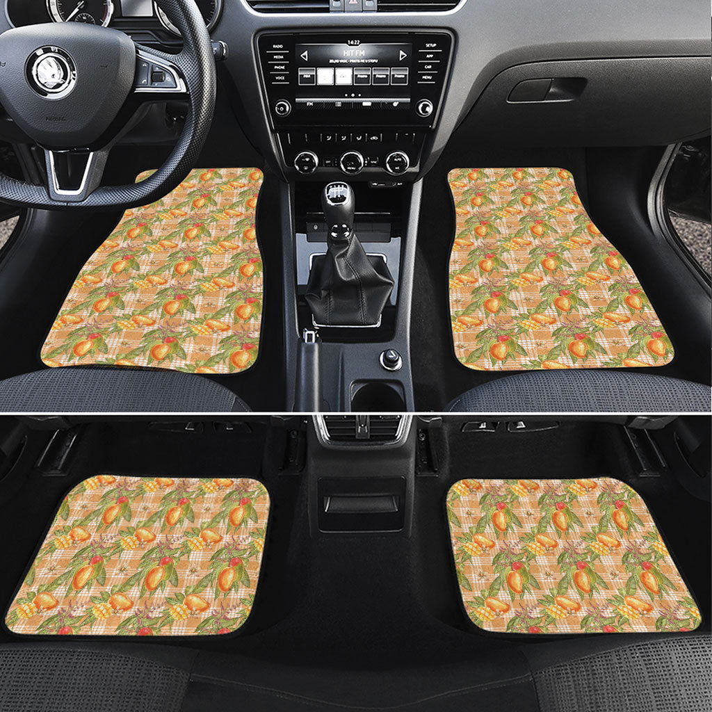Vintage Hawaii Mango Car Mats Coral Hawaiian Palaka
