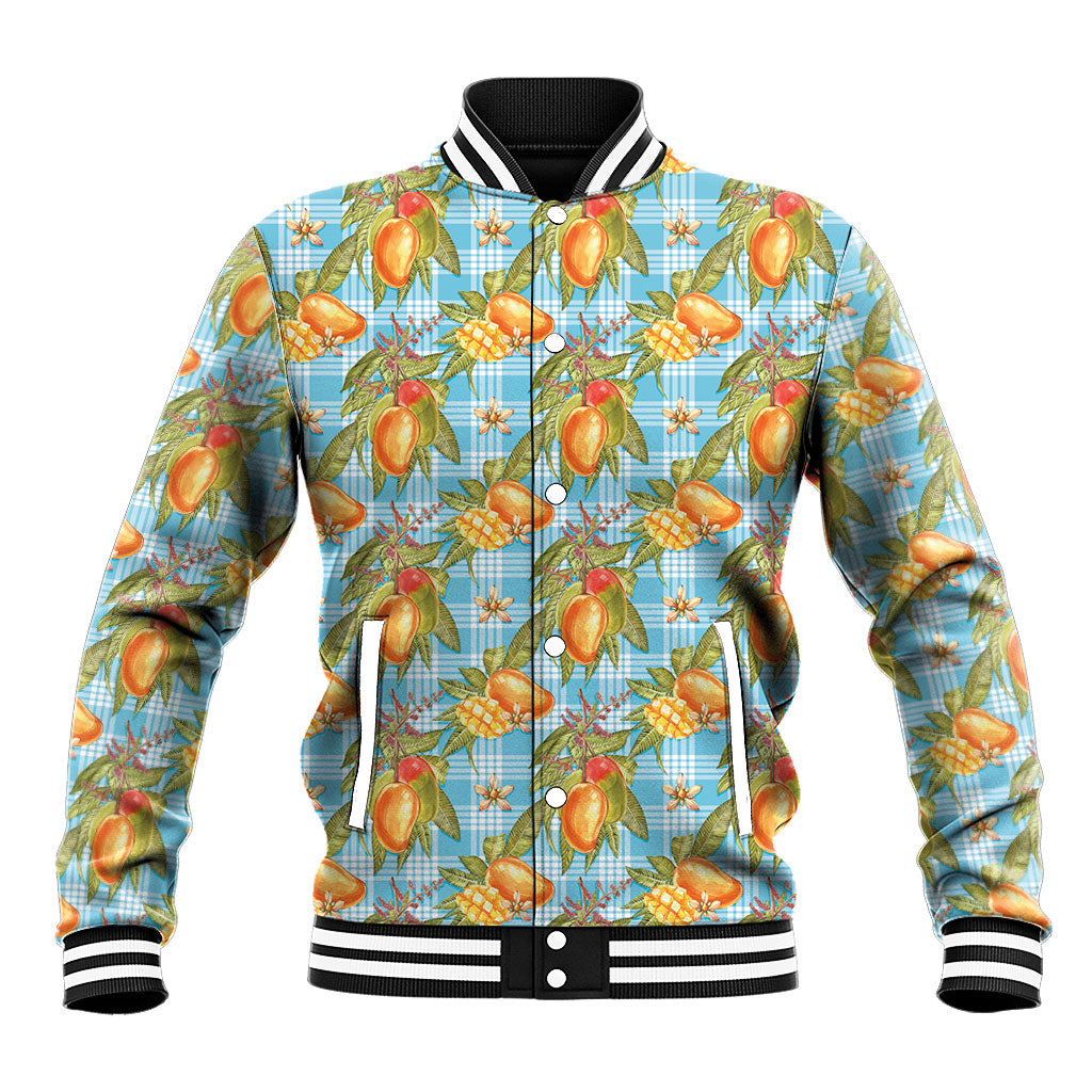 Vintage Hawaii Mango Baseball Jacket Blue Hawaiian Palaka