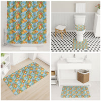 Vintage Hawaii Mango Bathroom Set Blue Hawaiian Palaka