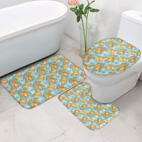 Vintage Hawaii Mango Bathroom Set Blue Hawaiian Palaka