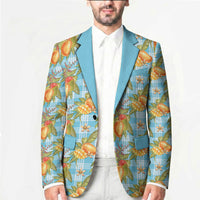 Vintage Hawaii Mango Blazer Blue Hawaiian Palaka