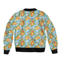 Vintage Hawaii Mango Bomber Jacket Blue Hawaiian Palaka