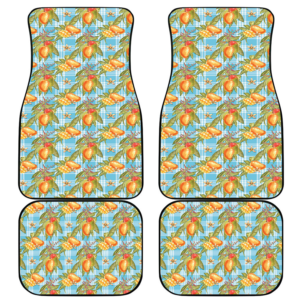 Vintage Hawaii Mango Car Mats Blue Hawaiian Palaka