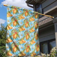 Vintage Hawaii Mango Garden Flag Blue Hawaiian Palaka