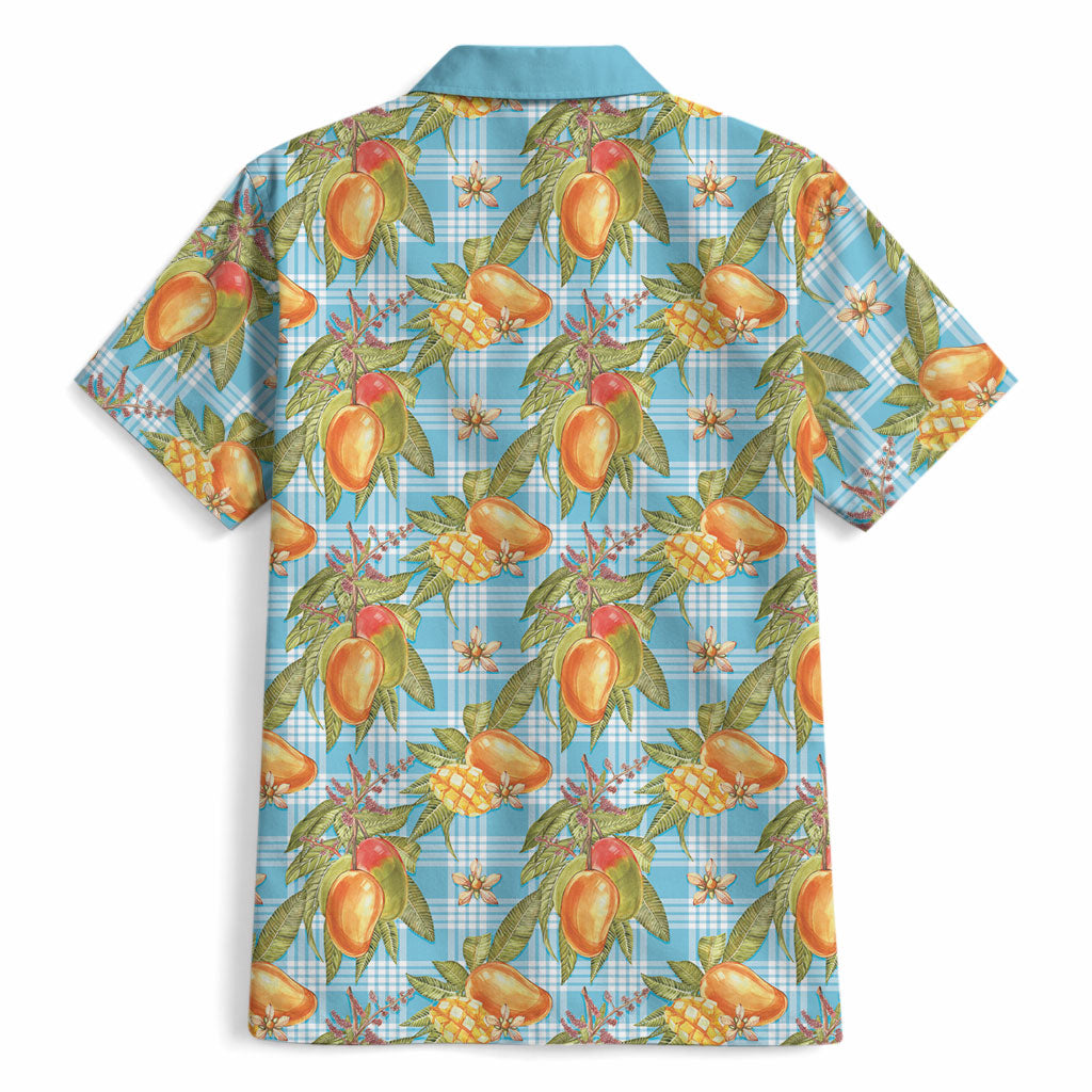 Vintage Hawaii Mango Hawaiian Shirt Blue Hawaiian Palaka
