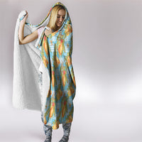 Vintage Hawaii Mango Hooded Blanket Blue Hawaiian Palaka