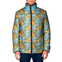 Vintage Hawaii Mango Padded Jacket Blue Hawaiian Palaka