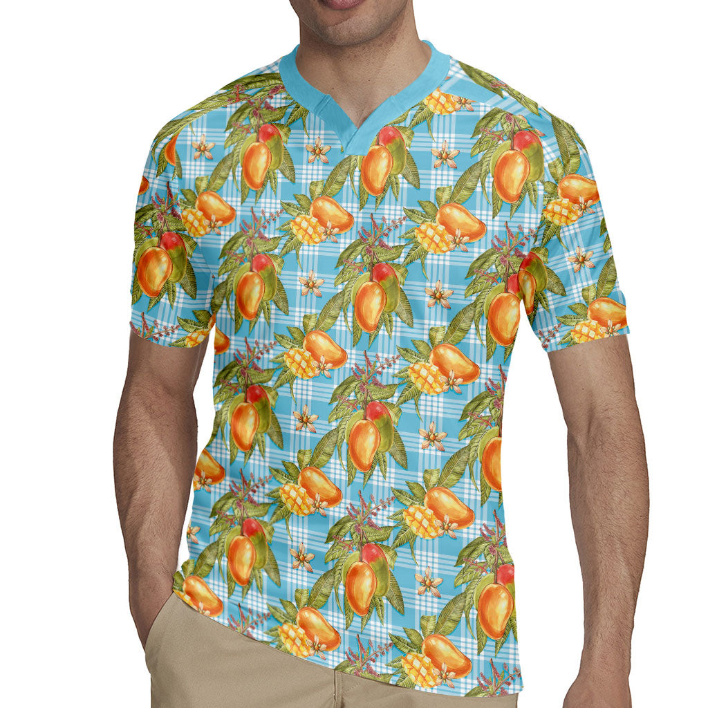 Vintage Hawaii Mango Rugby Jersey Blue Hawaiian Palaka
