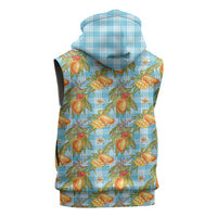Vintage Hawaii Mango Sleeveless Hoodie Blue Hawaiian Palaka